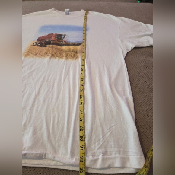 NWOT VINTAGE 90'S MEN'S HANES BEEFY-T TEE WHITE T-SHIRT 100% COTTON Case IH - Picture 8 of 14